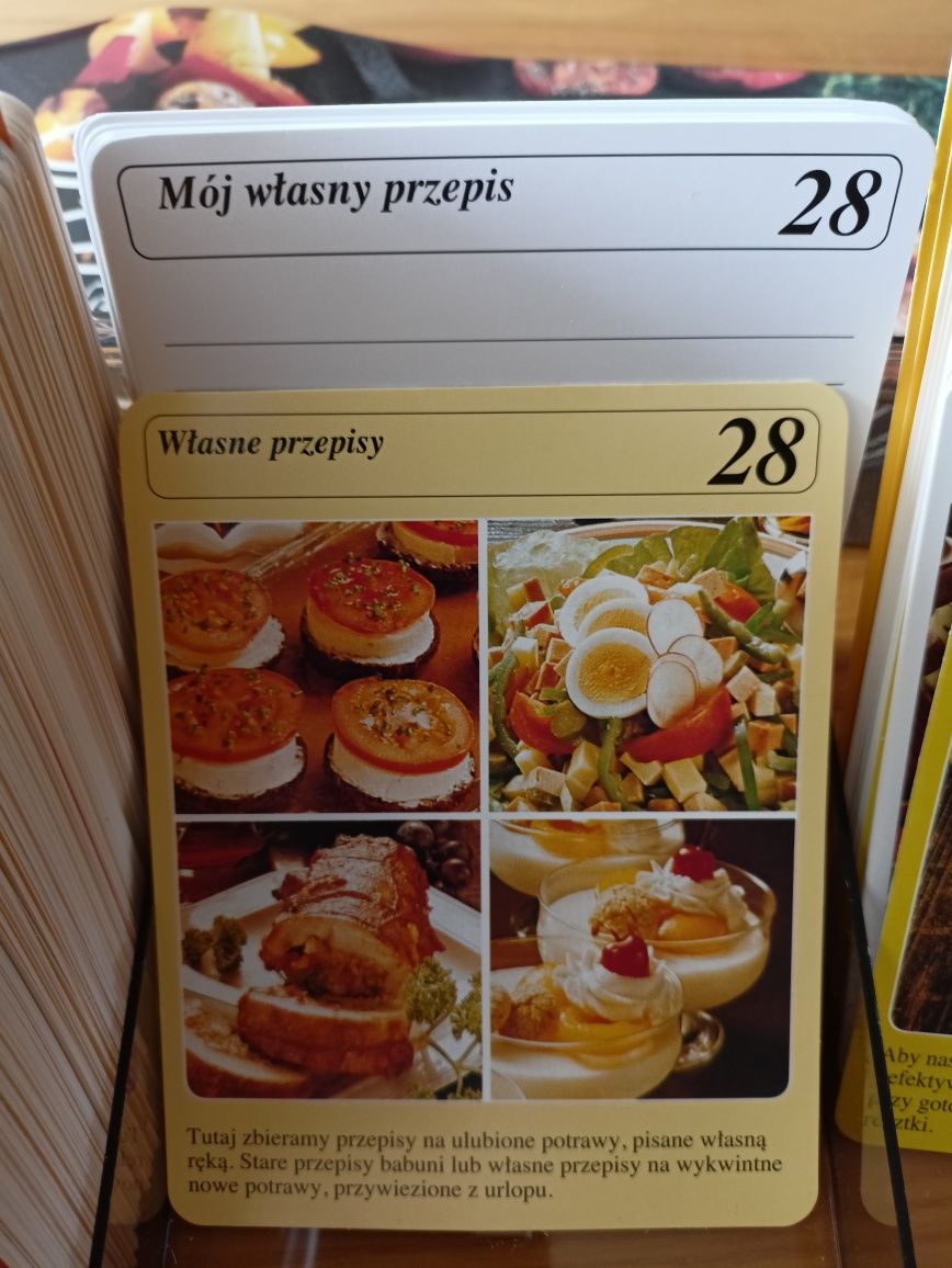 Przepisy kulinarne na kartach