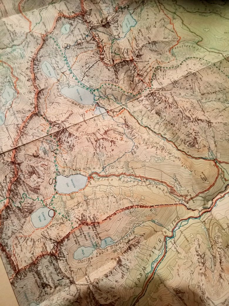 Tatrzański park narodowy mapa turystyczna 1966