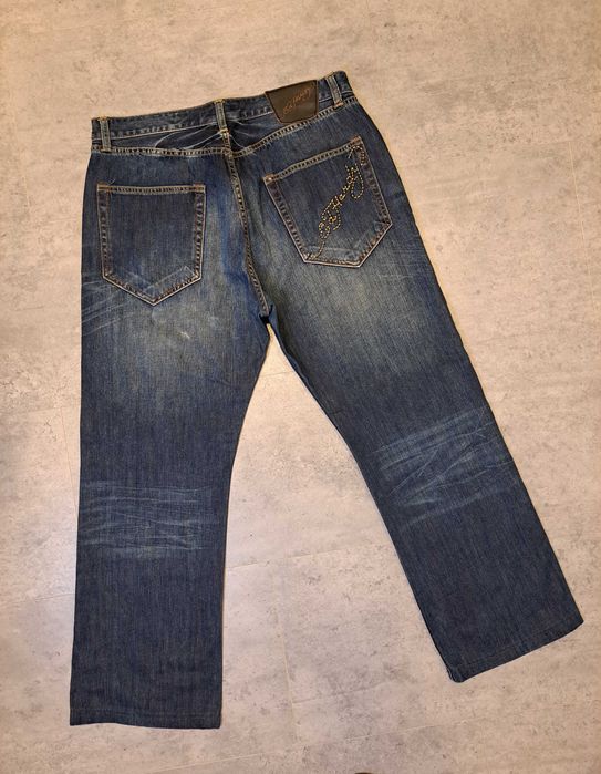 Spodnie Dżinsowe Ed Hardy Jeansy Haftowane Logo Christian Audigier