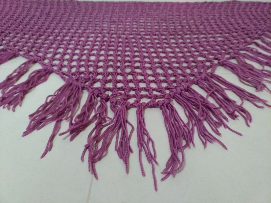 Xaile de lã em cor lilás