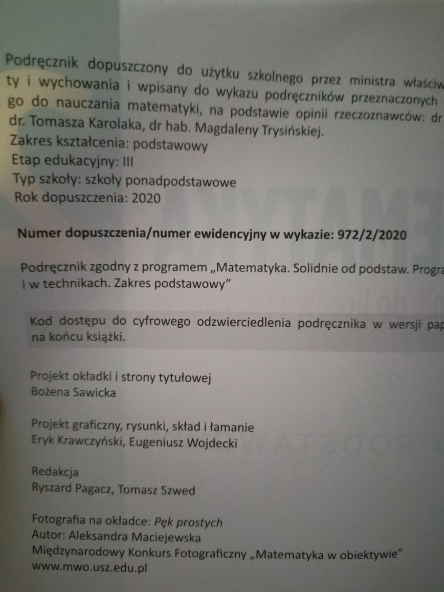 Matematyka 2 Podręcznik Pazdro