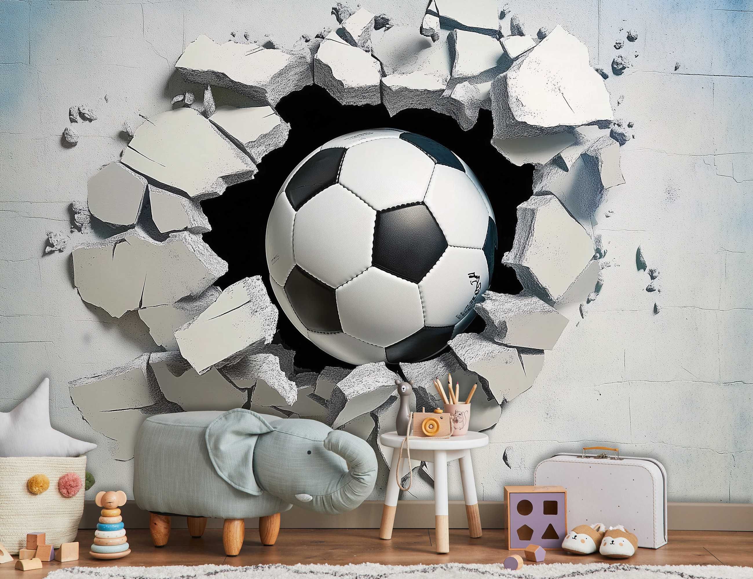 Fototapeta Dla Chłopaka Dziecka Piłka Nożna Sport Ściana 3D + KLEJ