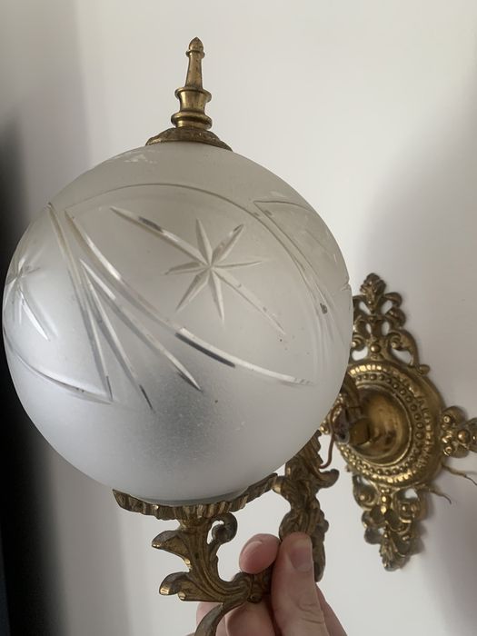 Lampy stylowe vintage z mosiadzem sufitowe i kinkiety