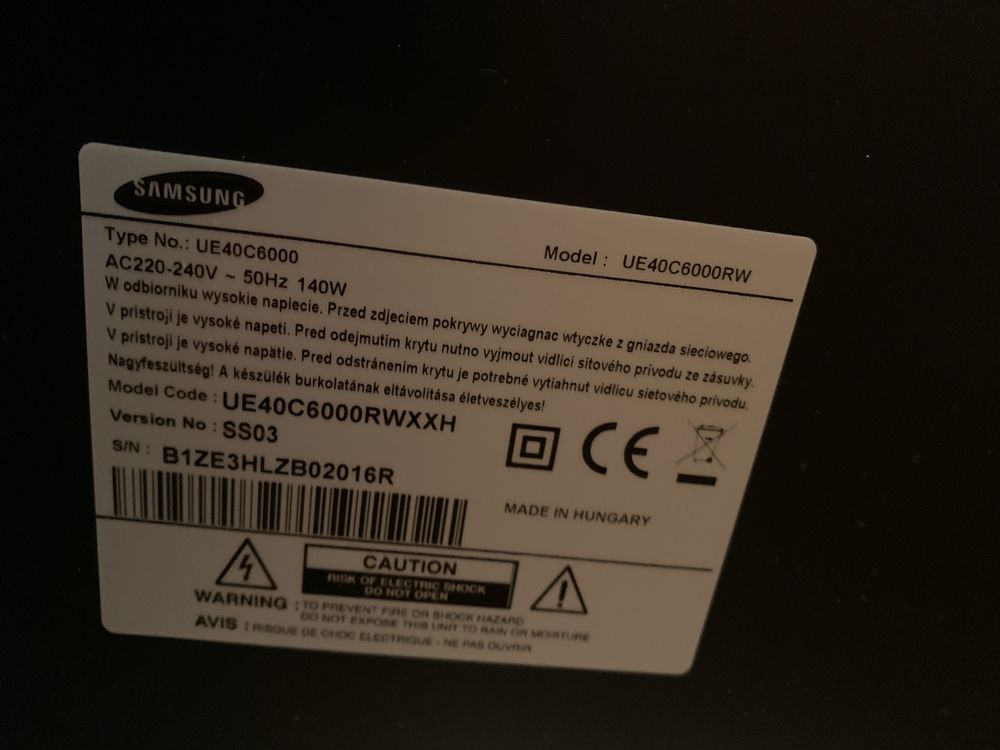 Telewizor Samsung przekatna 110 cm sprawny  dlugosc 98 cm