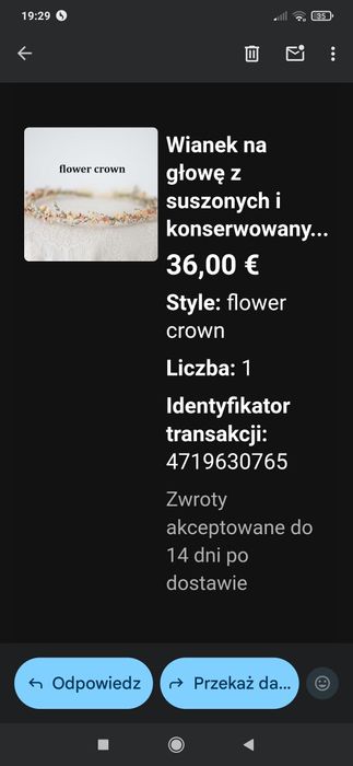 Wianek na głowę, suszone kwiaty, ślub, komunie, wesele, rustykalny, bo