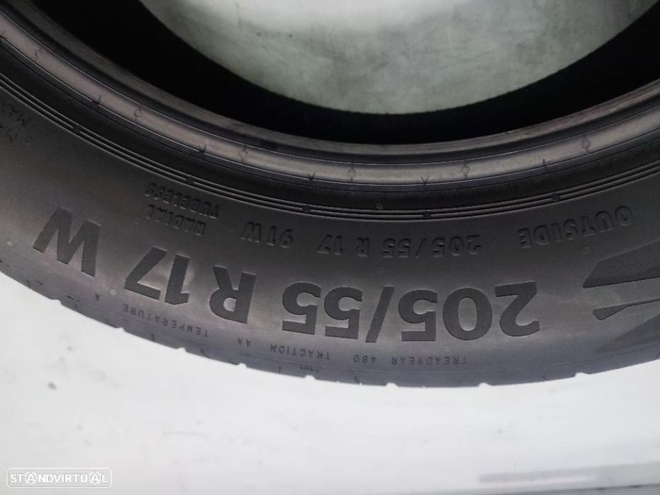 2 pneus semi novos 205-55r17 continental - oferta dos portes