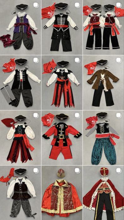 Новорічний костюм лісові звірі, пірати, гусари оренда, прокат -300грн