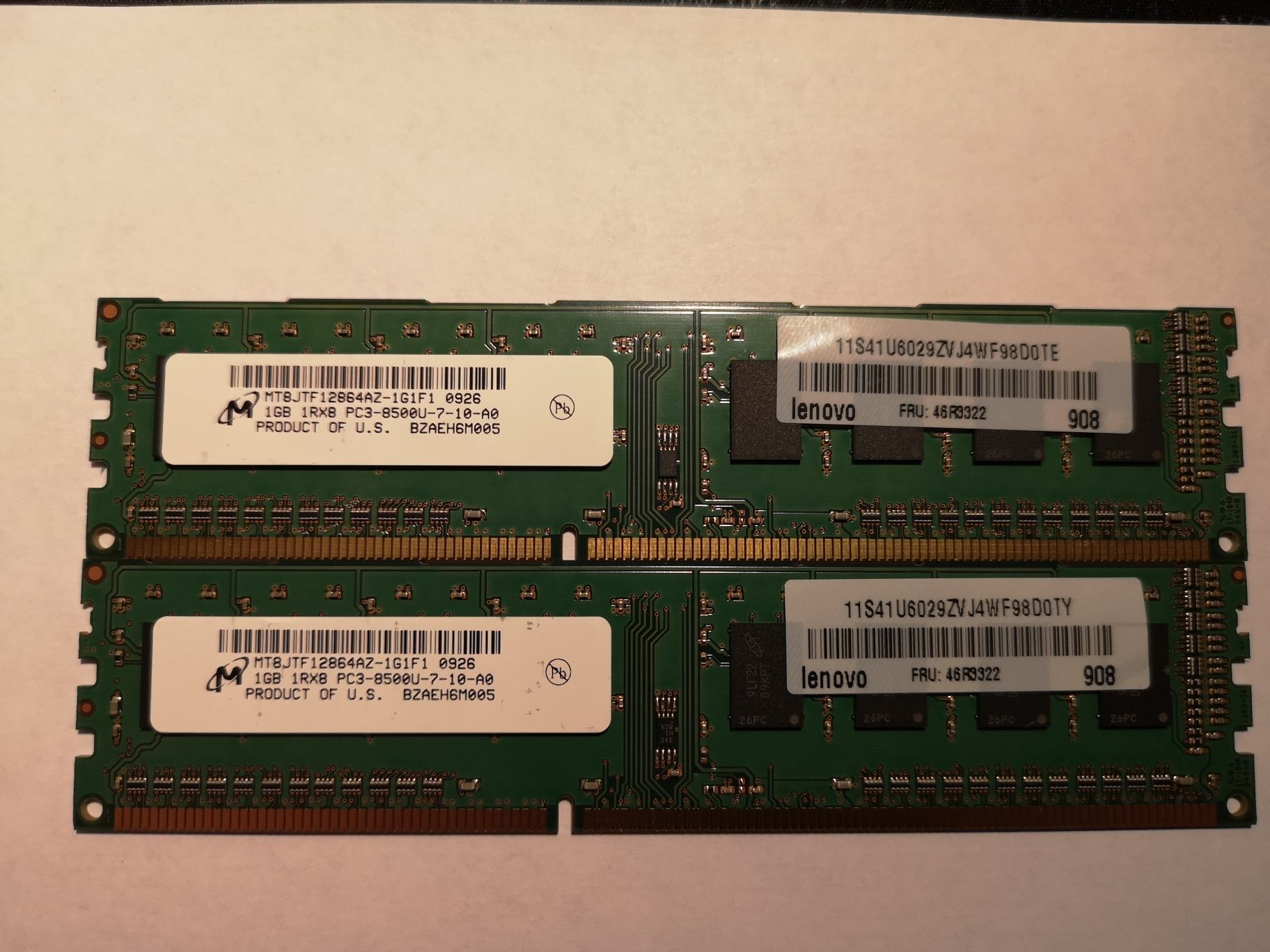Pamięć RAM DDR3 4x1GB elixir i lenovo