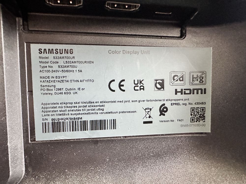 Monitor/ telewizor 2w1 smart tv 32 cale Samsung s32am700ur