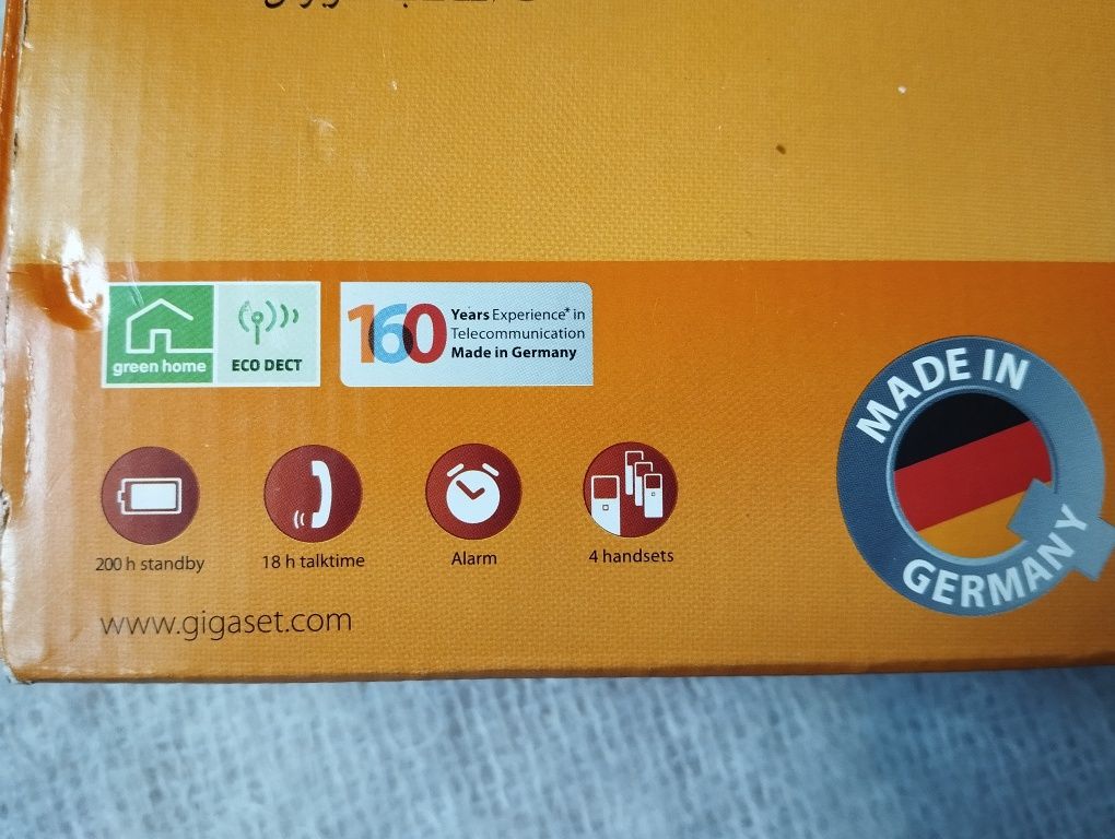 Telefon stacjonarny bezprzewodowy Gigaset A120, made in Germanu, biały