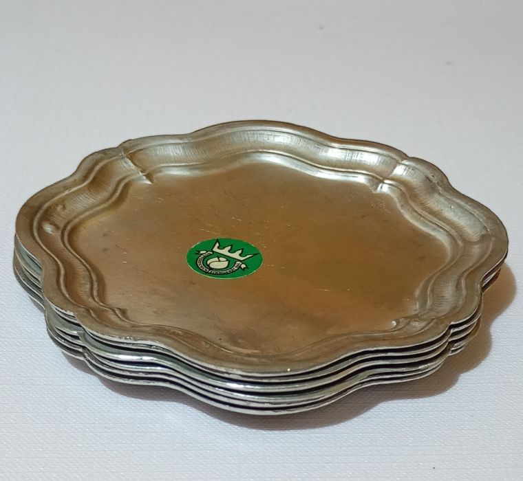 Gutezaichen Zinngeret Real 6 podstawek z cyny