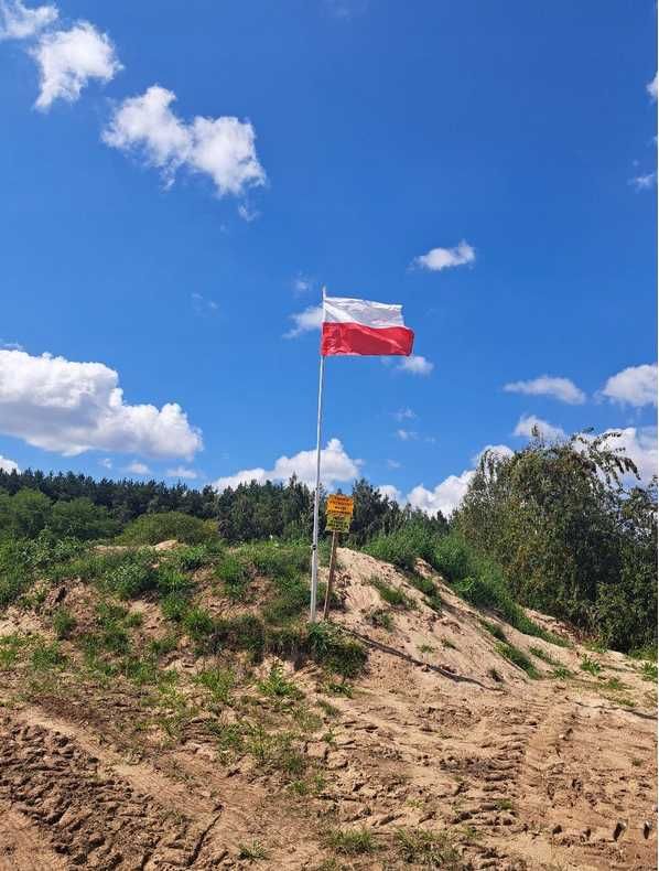 Maszt Aluminiowy Ogrodowy Flagowy 6,3 m +GRATIS Flaga Polski 150x90 cm