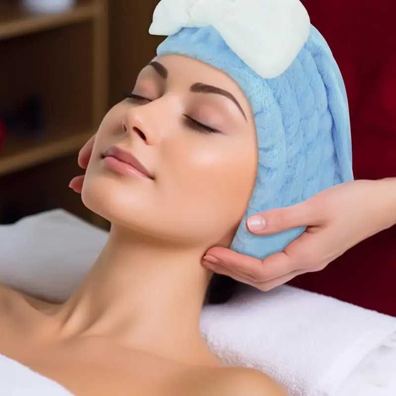 Chłonny ręcznik czepek turban do suszenia włosów z mikrofibry gruby