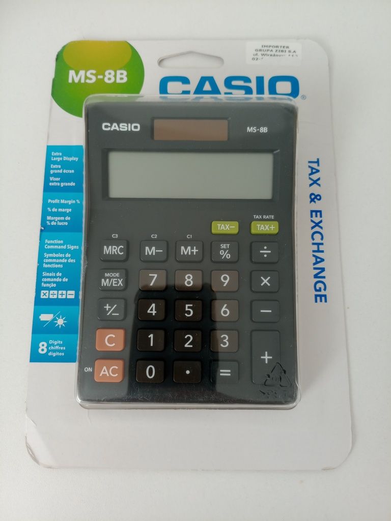 NOWY kalkulator Casio ms-8b tax & exchange