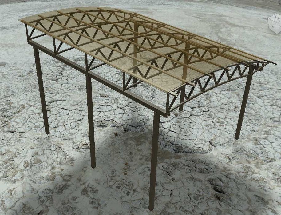 Визуализация и проектирование навесов конструкционных