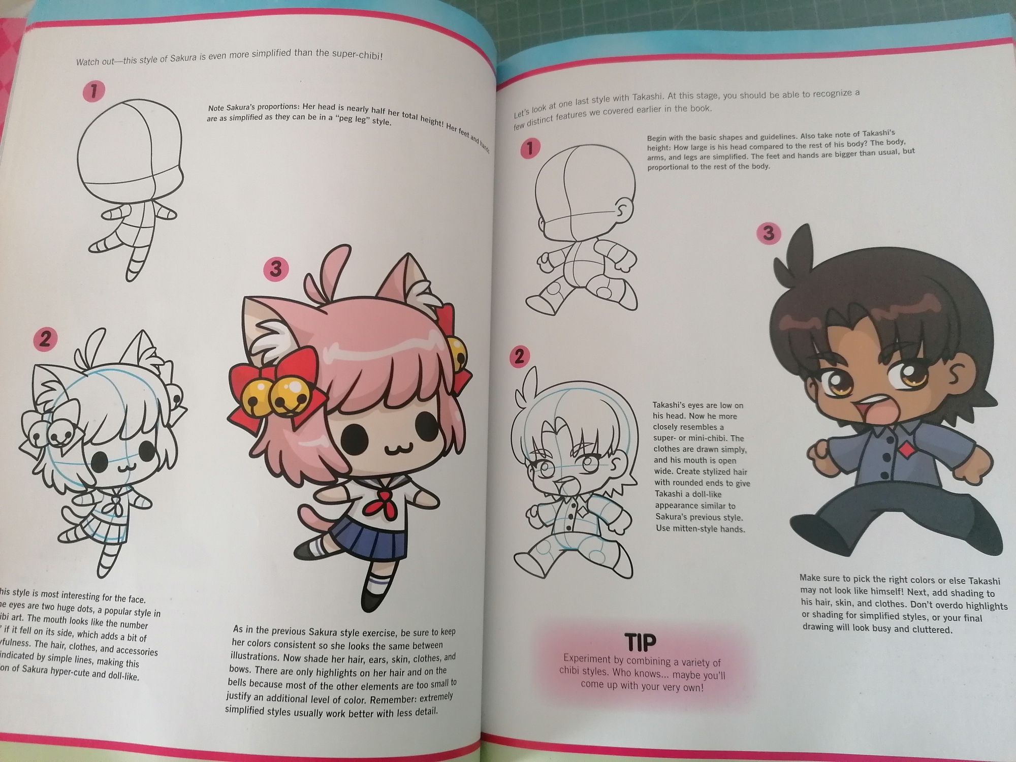 Livro de como desenhar manga, chibis, anime e animais fofinhos.