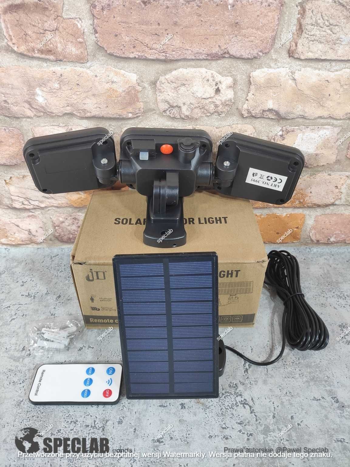 Lampa solarna uliczna LED czujnik ruchu zmierchu(3955)