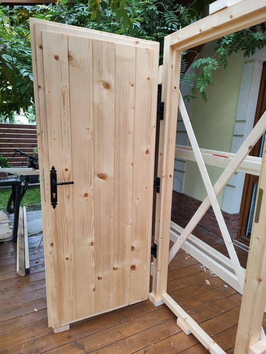 Drzwi ocieplane 65mm domków drewnianych piwniczek gospodarczych