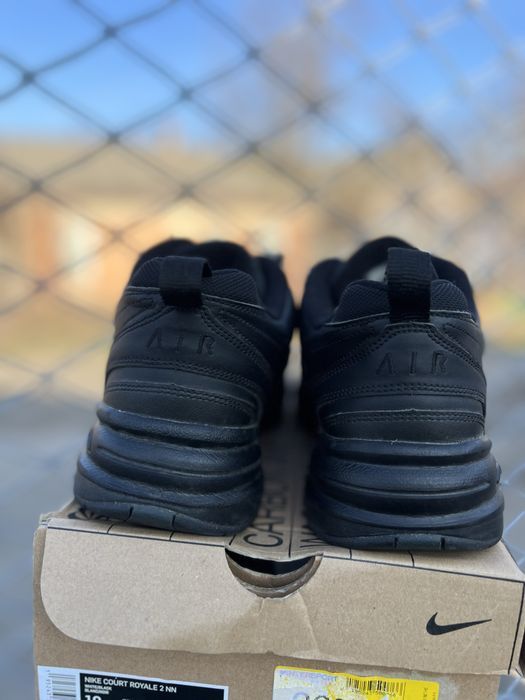 Nike monarch кроссовки оригинал 46 размер кожаные черные