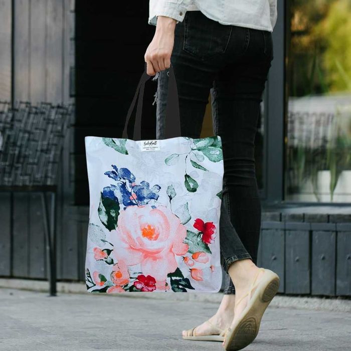 Kolorowa torba bawełniana na zakupy – eko shopperka