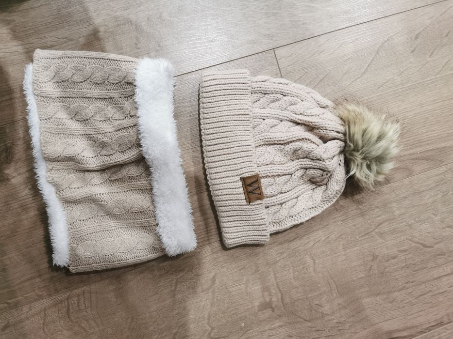 Komplet komin i czapka 52 53 cm