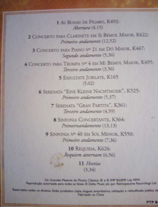 Mozart* – Obras-primas Musicais