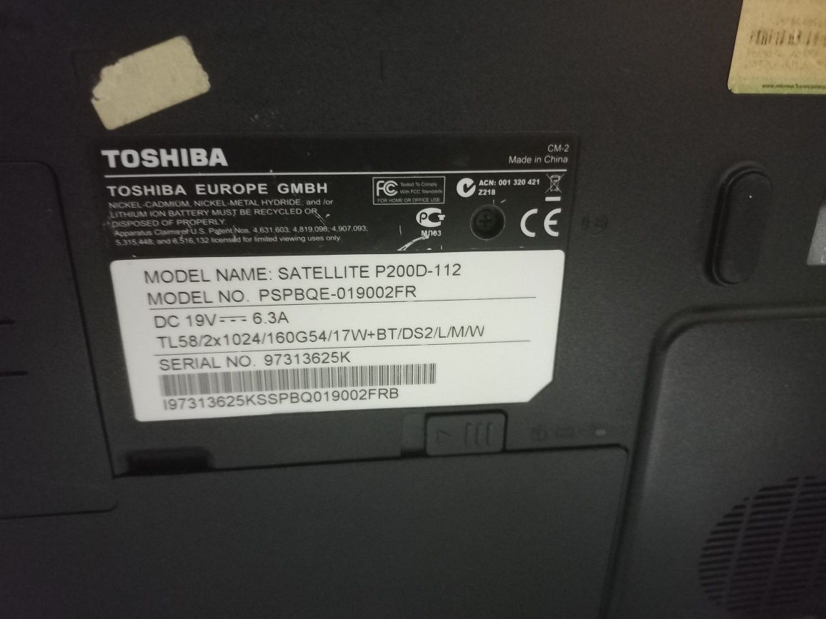 ноутбук toshiba satellite P200D-112