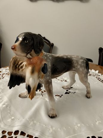 Pies myśliwski figurka porcelanowa