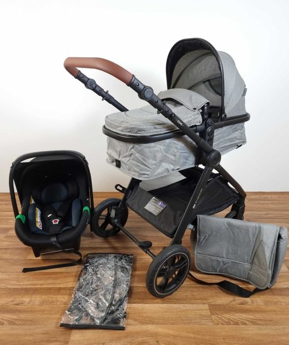 Wózek 3w1 KINDERKRAFT ESME z fotelikiem MINK PRO i-Size szary