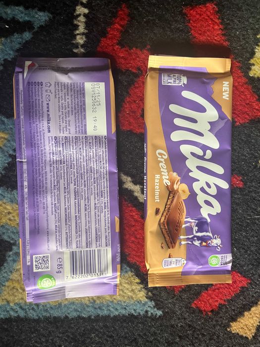 Czekolada czekolady milka creme hazelnut