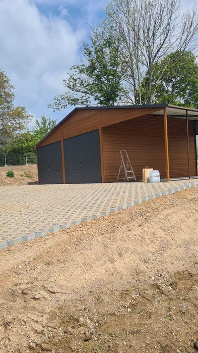 Garaże blaszane 9x6, kolor, producent ,orzech, dąb ,profil