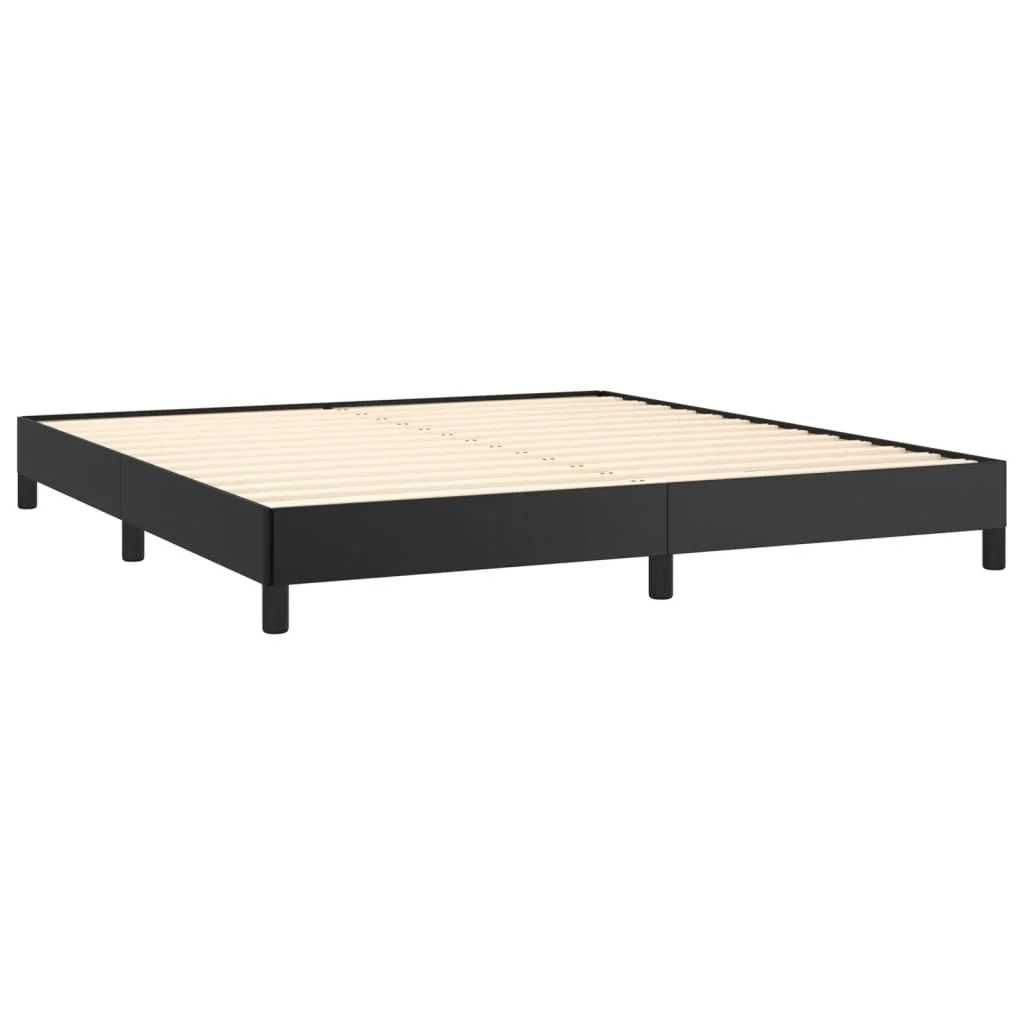 Estrutura / Base de cama 160x200 cm couro artificial preto