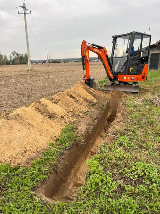 Usługi Minikoparka Miniładowarka Hitachi & Kramer