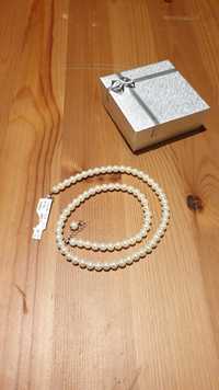 Naszyjnik z pereł, perły, korale, 7-8 mm, długość 50 cm plus regulacja