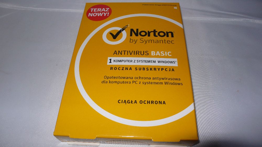 Antywirus Norton Antivirus Basic 1PC/laptop 1rok nowy w kartoniku