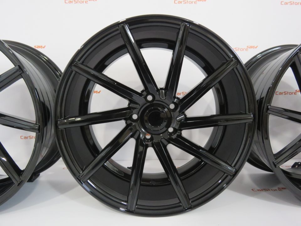 Jantes Look Vossen Cvt 19 x 8.5+9.5 et35 5x120 Preto Brilhante