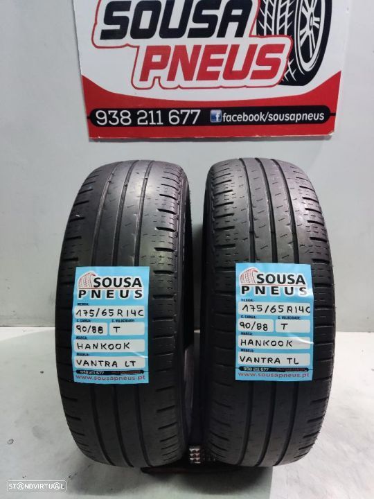 2 pneus semi novos 175-65r14c hankook - oferta dos portes 70 EUROS