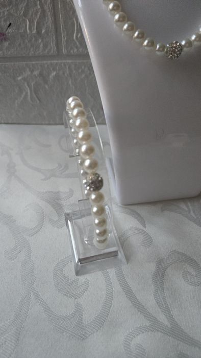 Ślubny Komplet Biżuterii Perły