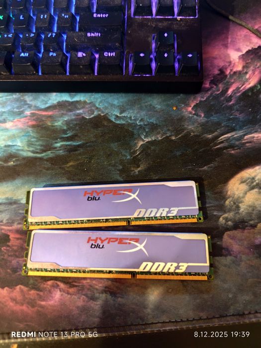 Pamięć ram 2x4gb DDR3 1600mhz