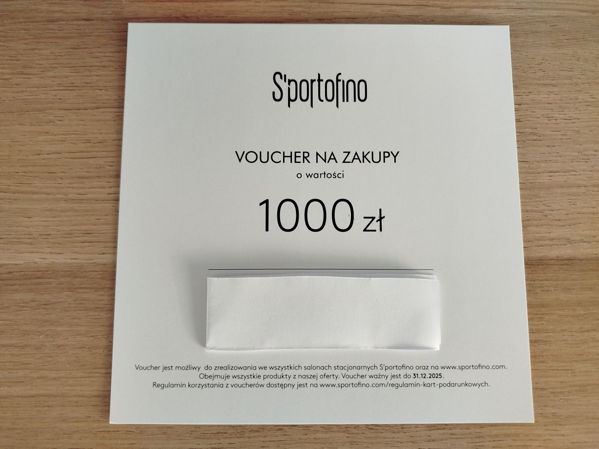 Voucher Sportofino 1000 zł