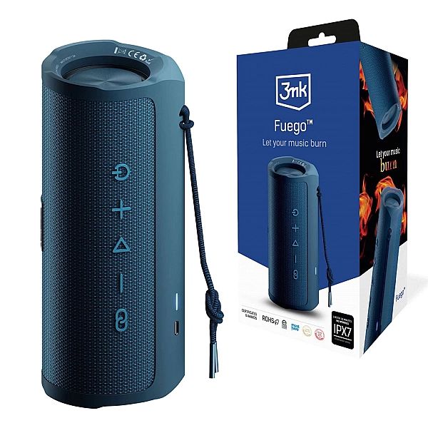 Głośnik 3mk Fuego bezprzewodowy Bluetooth - niebieski