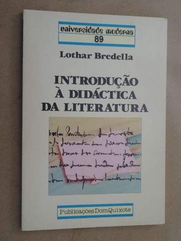 Introdução à Didáctica da Literatura de Lothar Bredella - 1ª Edição
