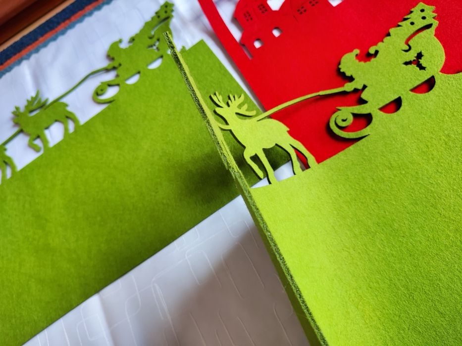 Zestaw filcowe podkładki świąteczne duże Boże Narodzenie