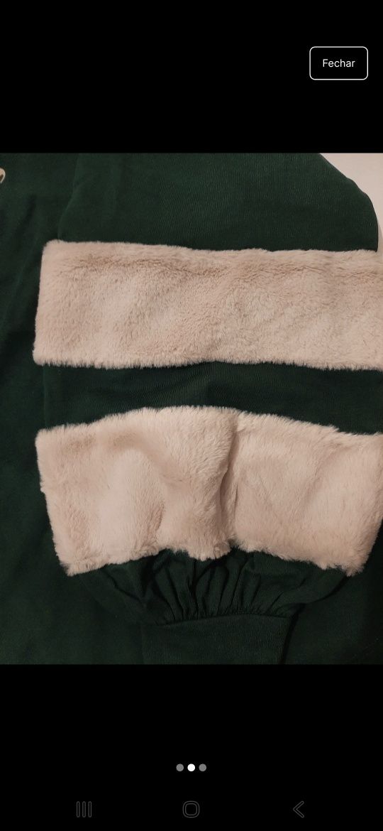 Camisola com pêlo na manga