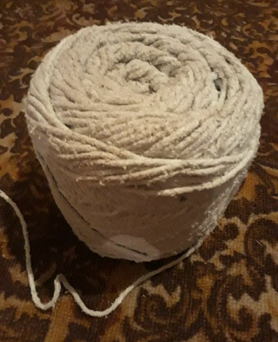 Нить асбестовая СССР Бухта 300м (диаметр - 5 мм), шнур асбестовый