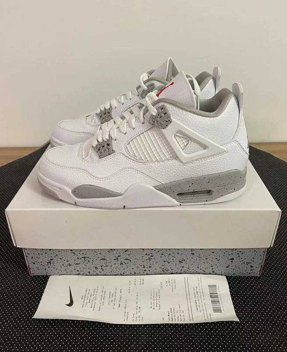 Buty meskie Mokasyny Jordan 4 retro White Oreo R.38