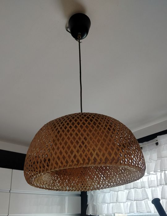 Lampa sufitowa rattanowa