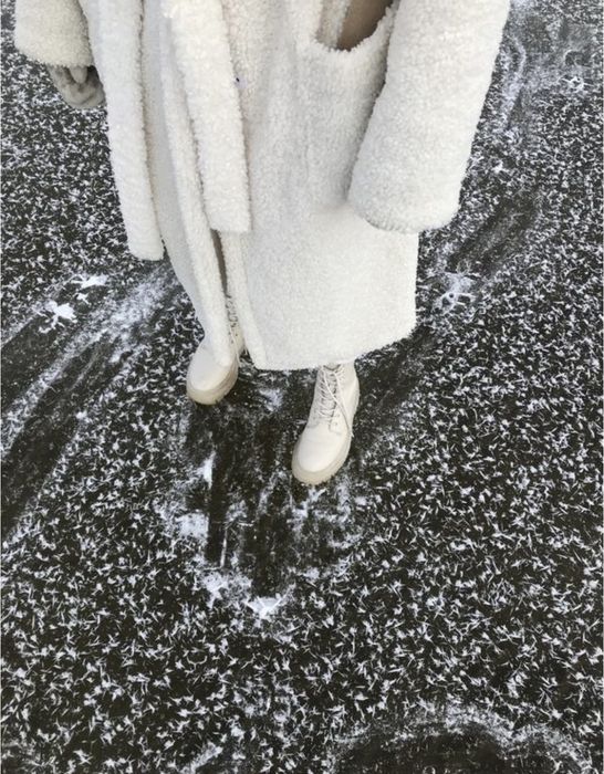 Белая кремовая шуба пальтоТедди экошуба S-M 44-46