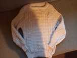 Wełniany gruby sweter irlandzki m 100% wełny Donegal Ireland