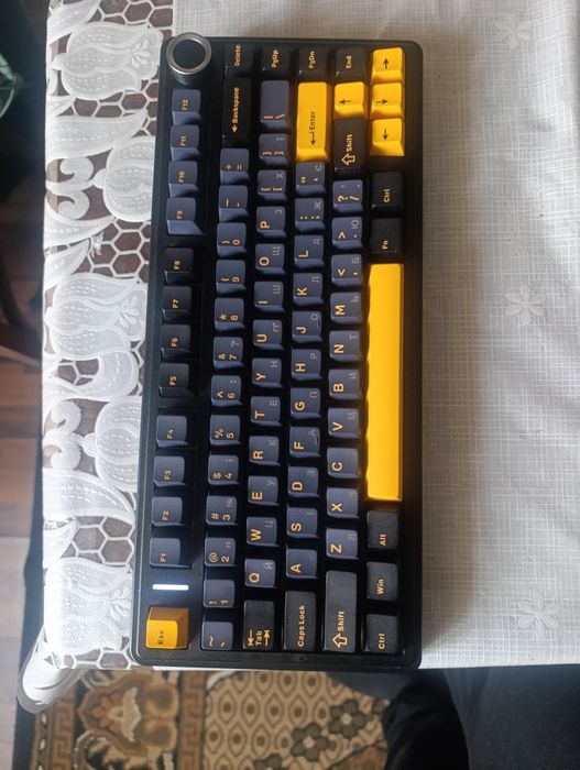 AULA F75 на сірих свічах Gray wood switch V3 механічна клавіатура